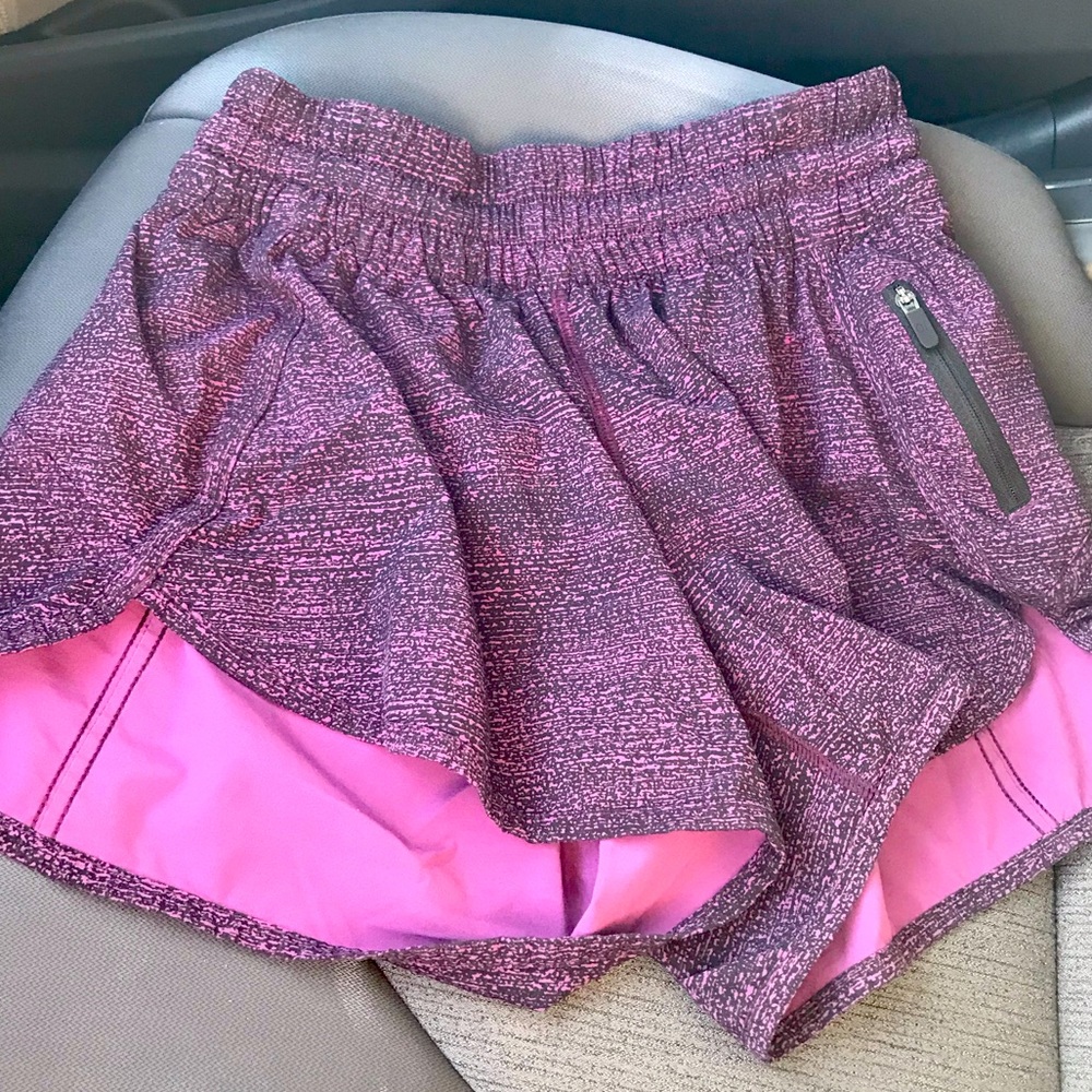 Lululemon purple black track that shorts 6